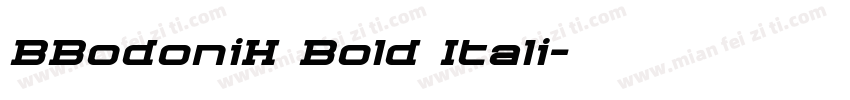 BBodoniH Bold Itali字体转换